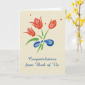 Wir gratulieren beiden Blume Karte (Gelbe Blume)