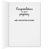 Wir gratulieren Ihnen zu Ihrer Schwangerschaftskar (Innen (Rechts))