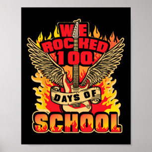 Wir haben 100 Tage Schulmusik 100 Tage Sch gerockt Poster