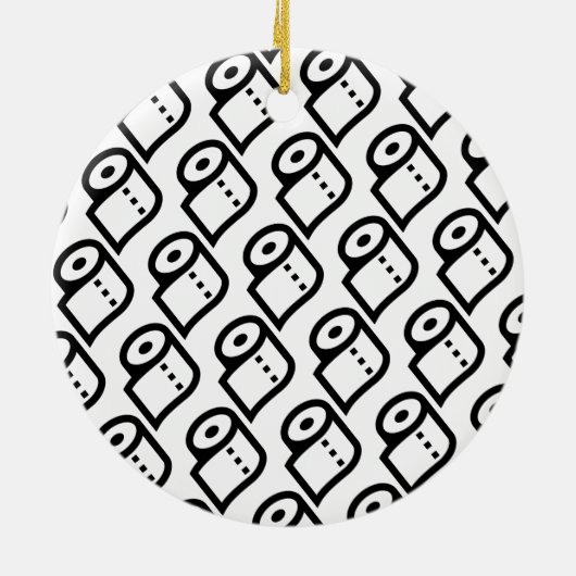 Wir haben 2020 Toilettenpapier überlebt Keramik Ornament (Hinten)