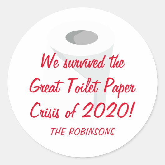 Wir haben 2020 überlebt! Funny Quarantine Runder Aufkleber (Vorderseite)