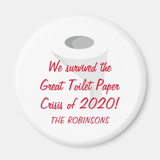 Wir haben 2020 überlebt! Name der Familie Funny Qu Magnet (Vorne)