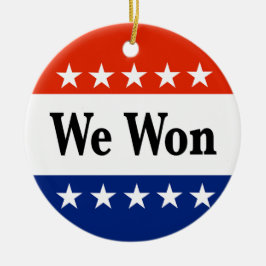 Wir haben 2026 Wahlen gewonnen Keramik Ornament