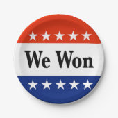 Wir haben 2026 Wahlen gewonnen Pappteller (Vorderseite)
