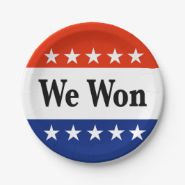 Wir haben 2026 Wahlen gewonnen Pappteller