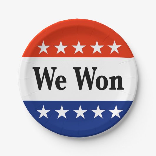 Wir haben 2026 Wahlen gewonnen Pappteller (Vorderseite)