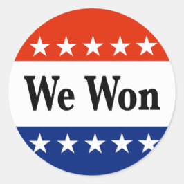 Wir haben 2026 Wahlen gewonnen Runder Aufkleber