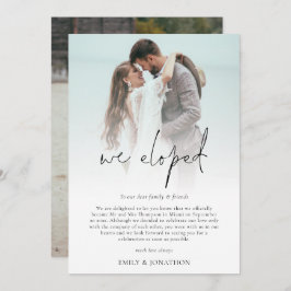 Wir haben 2 Foto Script Wedding Card Feiertagskarte
