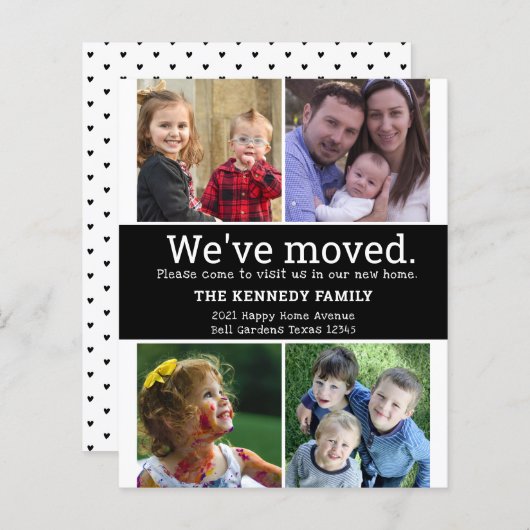 Wir haben 4 FotoCollage Schwarz-Weiß-Bewegung vers (Vorne/Hinten)