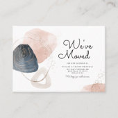 Wir haben Abstrakt neue Adresse verschoben Visitenkarte (Vorderseite)