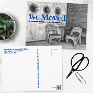 Wir haben Adirondack-Stühle Monochrome Ankündigung Postkarte