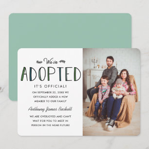 Wir haben Adoptiert Ankündigung der Adoption