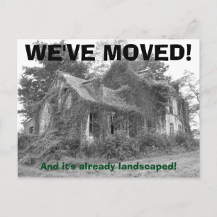 Wir haben Adressenänderung Postkarte bewegt