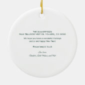 Wir haben Adressfoto-Collage Weihnachtsbewegung ve Keramik Ornament (Hinten)