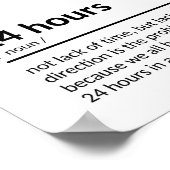 "Wir haben alle 24 Stunden am Tag..." Poster (Ecke)