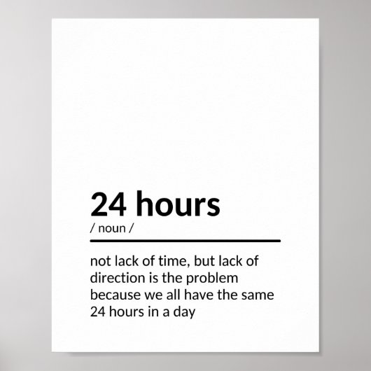 "Wir haben alle 24 Stunden am Tag..." Poster (Vorne)