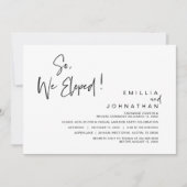 Wir haben also ein Hochzeitsfeier-Party Einladung (Vorderseite)