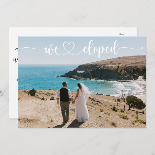 Wir haben am Strand gepeitscht, Foto Verheiratete Ankündigung (Vorne/Hinten)