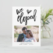 Wir haben Ankündigung Foto Einladung Schwarzen Tex (Stehend Vorderseite)