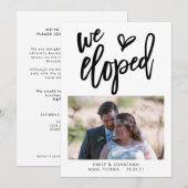 Wir haben Ankündigung Foto Einladung Schwarzen Tex (Vorne/Hinten)