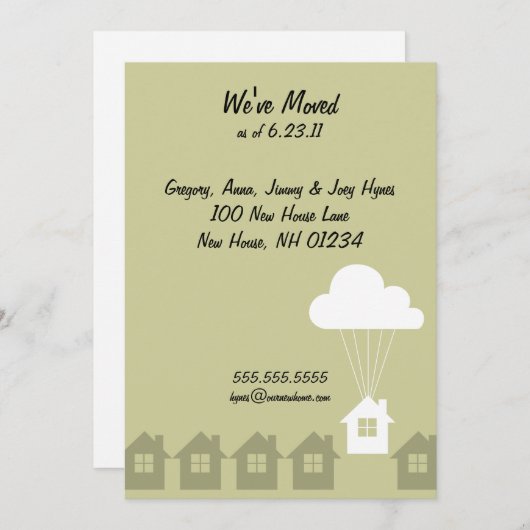 Wir haben Ankündigungskarten verschoben Ankündigung (Vorne/Hinten)