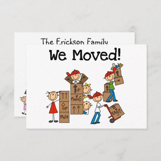 Wir haben Ankündigungskarten verschoben Ankündigung (Vorne/Hinten)