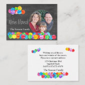 Wir haben Aquarellbaubles Fotokarte verschoben Begleitkarte (Vorne/Hinten)