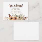 Wir haben Aquarellbraun-Flora-Blätter verschoben Mitteilungskarte (Vorne/Hinten)