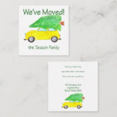 Wir haben Auto und Weihnachtsbaum verschoben Begleitkarte (Vorne/Hinten)