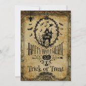 Wir haben Batty Halloween-Party eingeladen Einladung (Vorderseite)