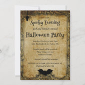 Wir haben Batty Halloween-Party eingeladen Einladung (Rückseite)