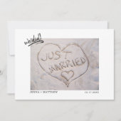 Wir haben Beach gerade geheiratet Foto Ankündigung (Vorderseite)