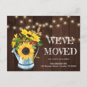 WIR HABEN BEWEGT, Adressenwechsel auf Postkarte