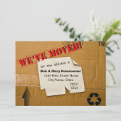 WIR HABEN BEWEGT - KARTBOARTBOX NOTICE ANKÜNDIGUNG (Stehend Vorderseite)