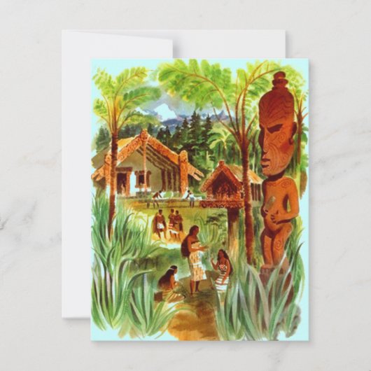 Wir haben bewegte Insel Hawaii tropische Tiki Ankündigung (Vorderseite)