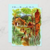 Wir haben bewegte Insel Hawaii tropische Tiki Ankündigung (Vorne/Hinten)