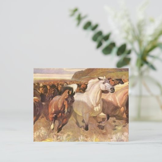 Wir haben bewegte Pferde Mustangs unterwegs Ankündigung (Stehend Vorderseite)