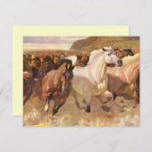 Wir haben bewegte Pferde Mustangs unterwegs Ankündigung (Vorne/Hinten)