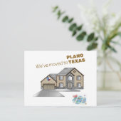 Wir haben Bewegungen zu Postkarte Plano Texas (Stehend Vorderseite)