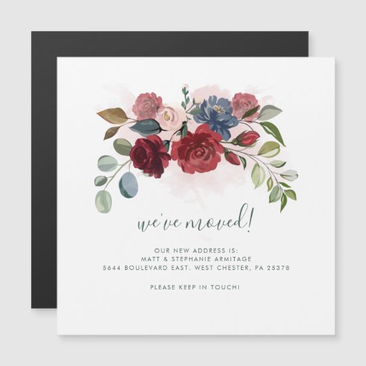 Wir haben blühende, duftige Blumen bewegt Magnetkarte (Vorne/Hinten)