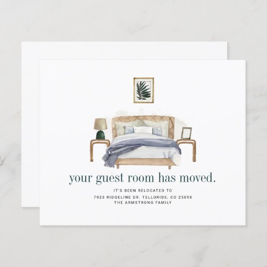 Wir haben Boho Chic Moving Ankündigung verschoben (Vorne/Hinten)