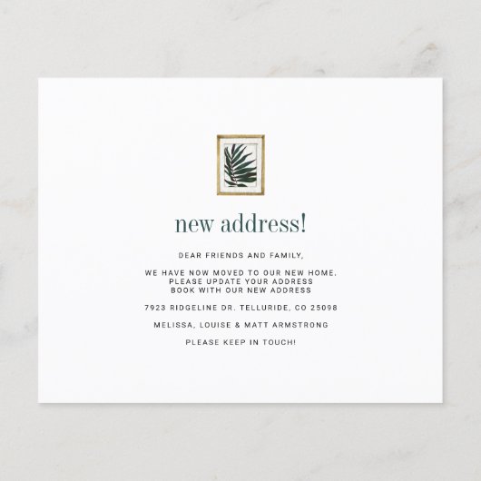 Wir haben Boho Chic Moving Ankündigung verschoben (Rückseite)