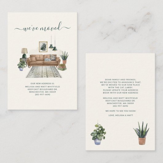 Wir haben Boho Living Room Ankündigung verschoben (Vorne/Hinten)