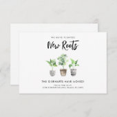 Wir haben Boho neue Adresse verschoben Ankündigung (Vorne/Hinten)