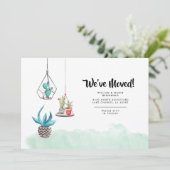 Wir haben Boho-Pflanze neue Zuhause-Ankündigung Ankündigung (Stehend Vorderseite)