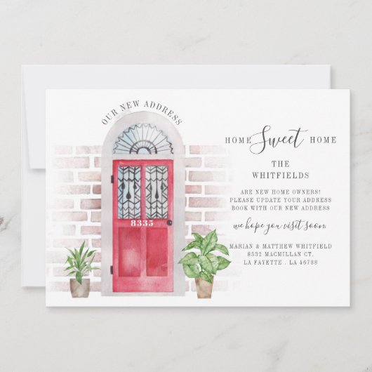 Wir haben Boho Red Door bewegt Ankündigung (Vorderseite)