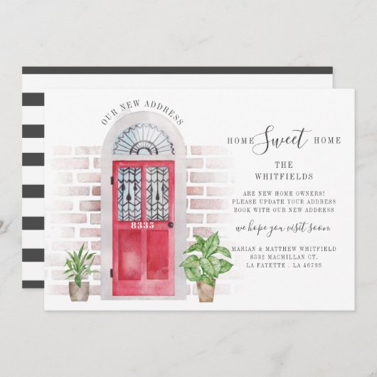 Wir haben Boho Red Door bewegt Ankündigung (Vorne/Hinten)