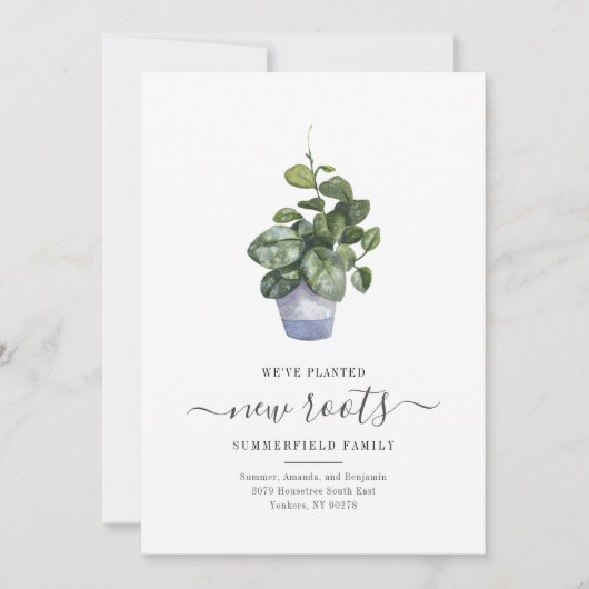 Wir haben Boho Script New Roots Botanical Moving u (Vorderseite)
