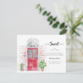 Wir haben Boho Watercolor Moving Ankündigung versc (Stehend Vorderseite)