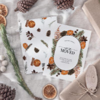 Wir haben Boho Winter Citrus Moving Ankündigung ve